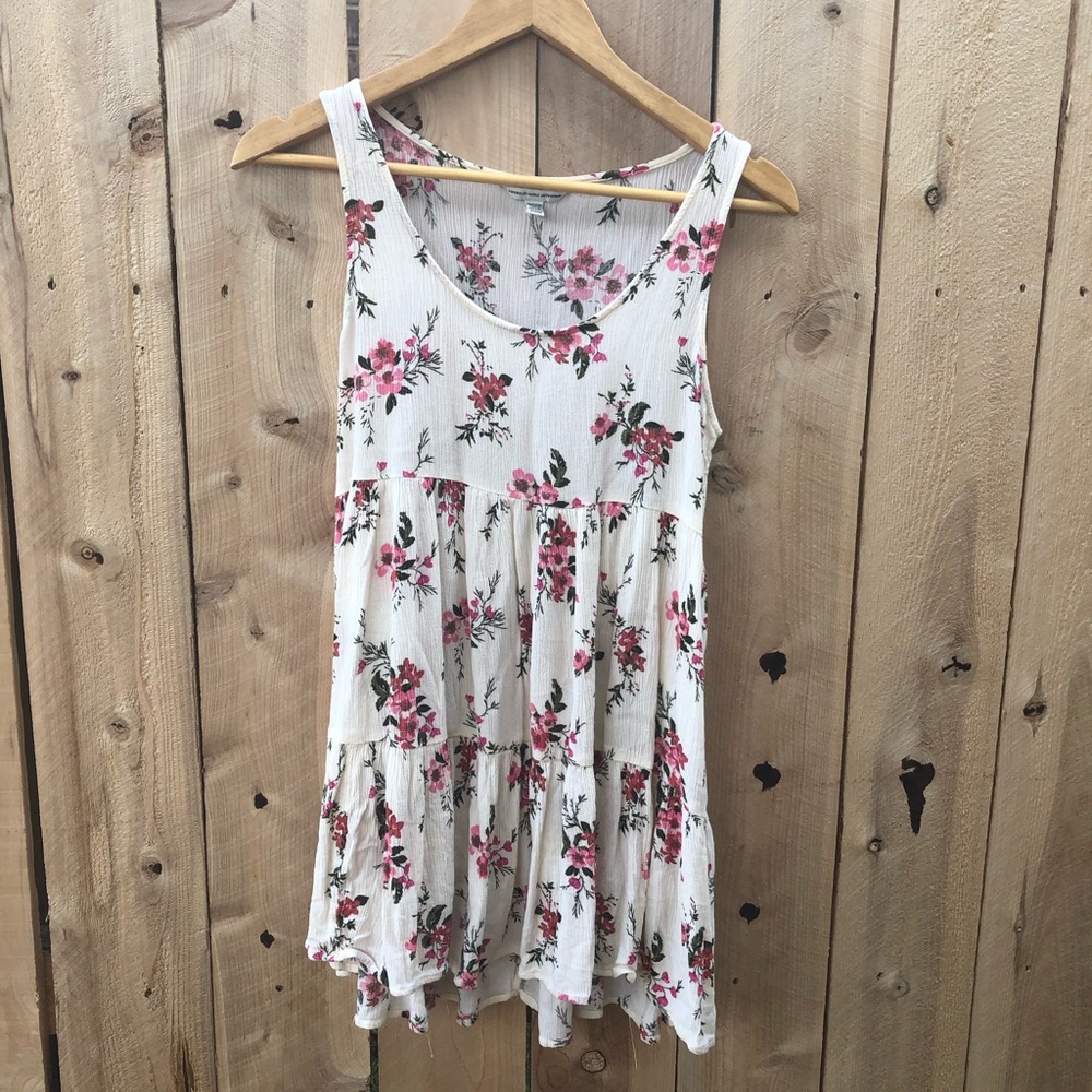 American Eagle Floral Babydoll Tank Dress S